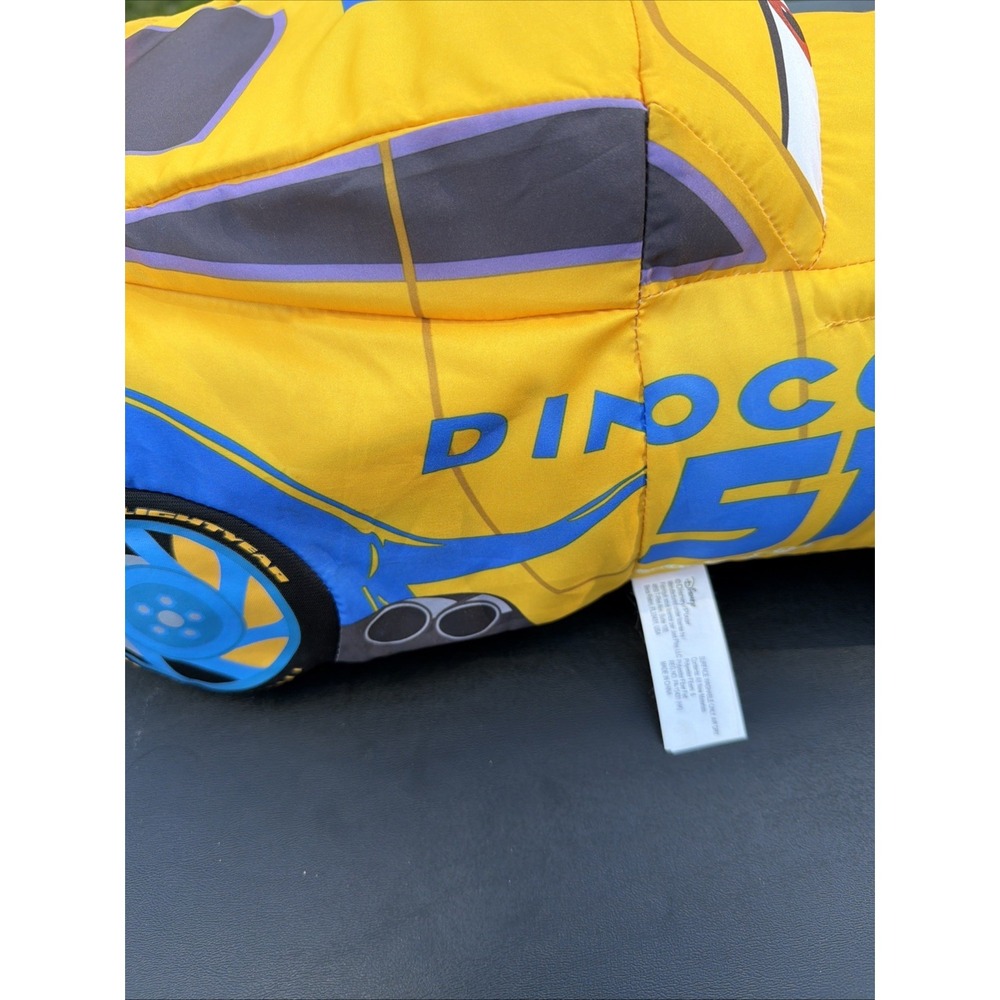 Disney Pixar CARS Dinoco 51 Yellow Cruz Ramirez 14" Reversible Plush Flipazoo - Picture 4 of 16